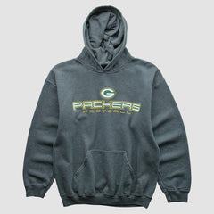 Green Bay Packers 2000s Hooded Pullover Sweatshirt Dark Heather Gray Vintage | Fanatics