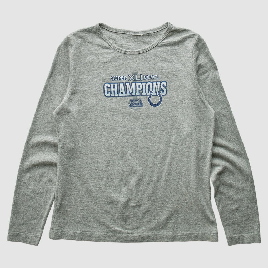 Indianapolis Colts 2007 Long Sleeve T-shirt Heather Gray Vintage | Fanatics