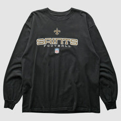 New Orleans Saints 2000s Long Sleeve T-shirt Black Vintage | Fanatics