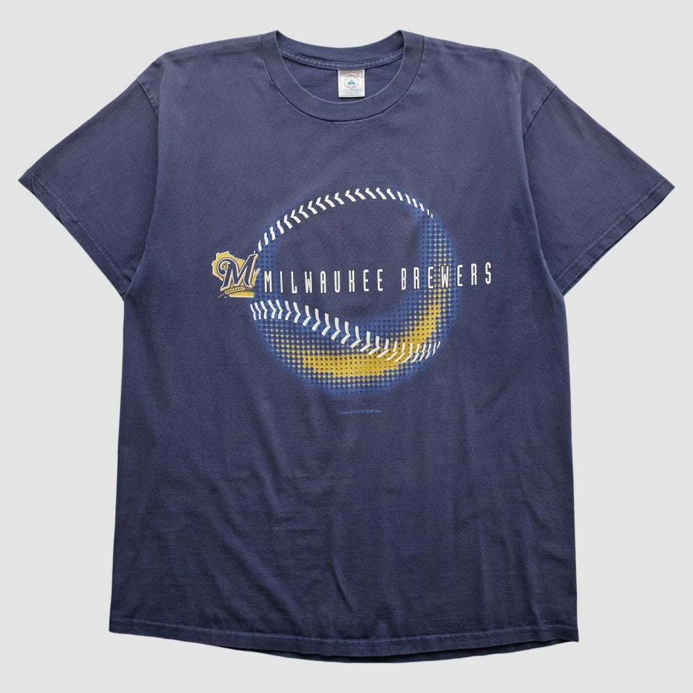 Milwaukee Brewers Logo Athletic 2001 T-shirt - MLB