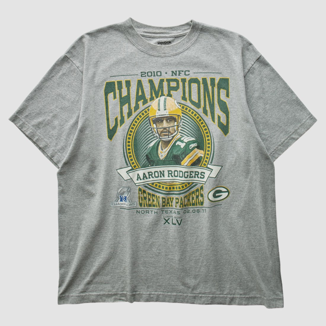 Green Bay Packers Reebok 2010 T-shirt Heather Gray Vintage | Fanatics