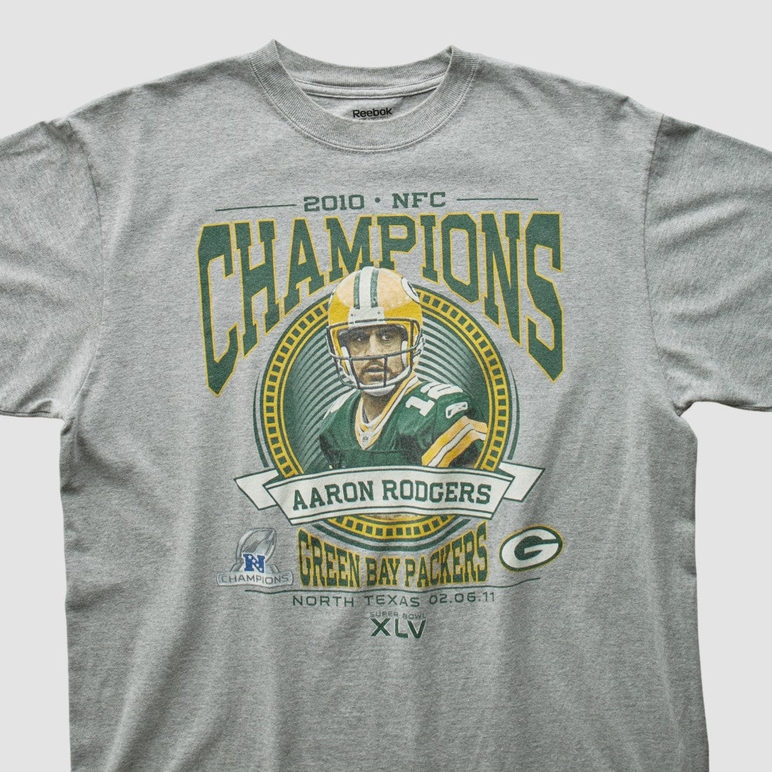 Green Bay Packers Reebok 2010 T-shirt Heather Gray Vintage | Fanatics