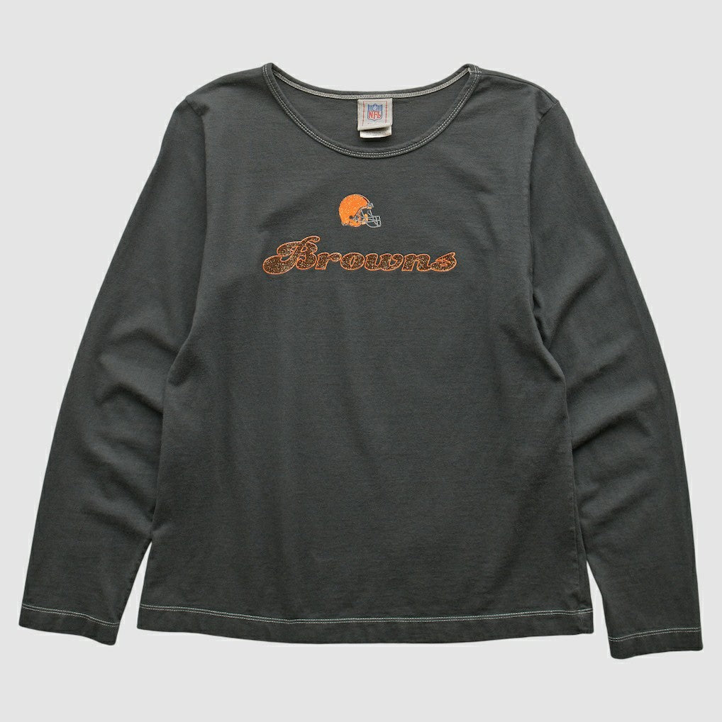Cleveland Browns NFL 2000s Long Sleeve T-shirt Charcoal Vintage | Fanatics
