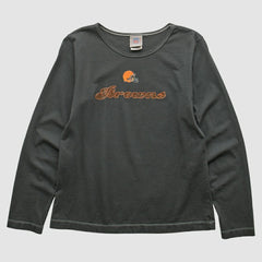 Cleveland Browns NFL 2000s Long Sleeve T-shirt Charcoal Vintage | Fanatics