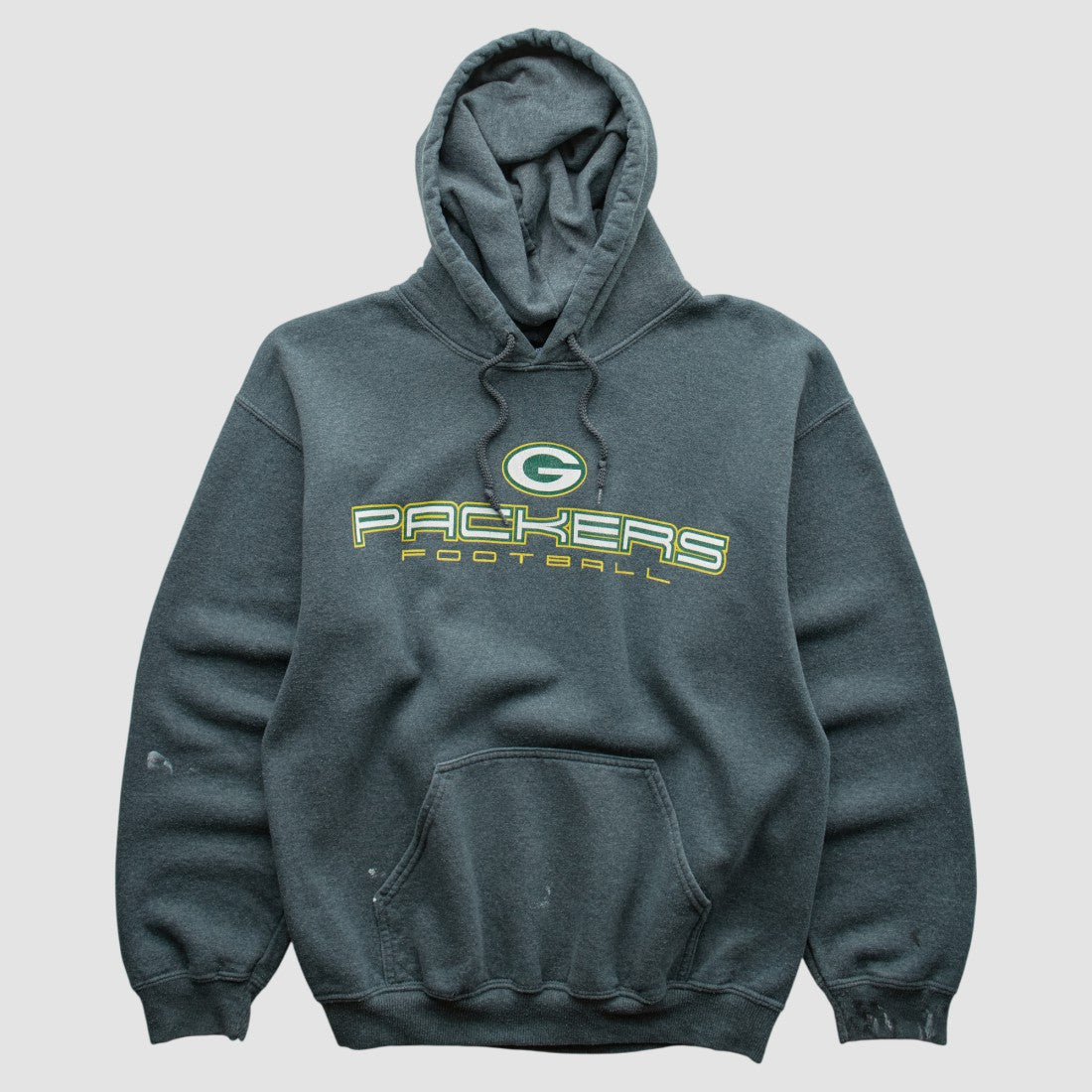 Green Bay Packers 2000s Hooded Pullover Sweatshirt Dark Heather Gray Vintage | Fanatics