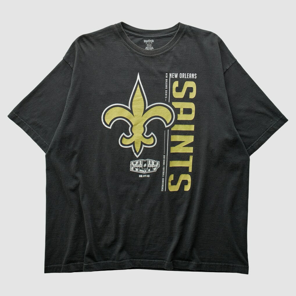 New Orleans Saints Reebok 2010 T-shirt Black Vintage | Fanatics