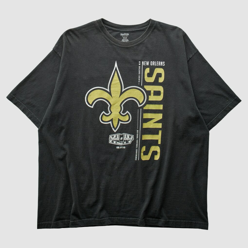 New Orleans Saints Reebok 2010 T-shirt Black Vintage | Fanatics