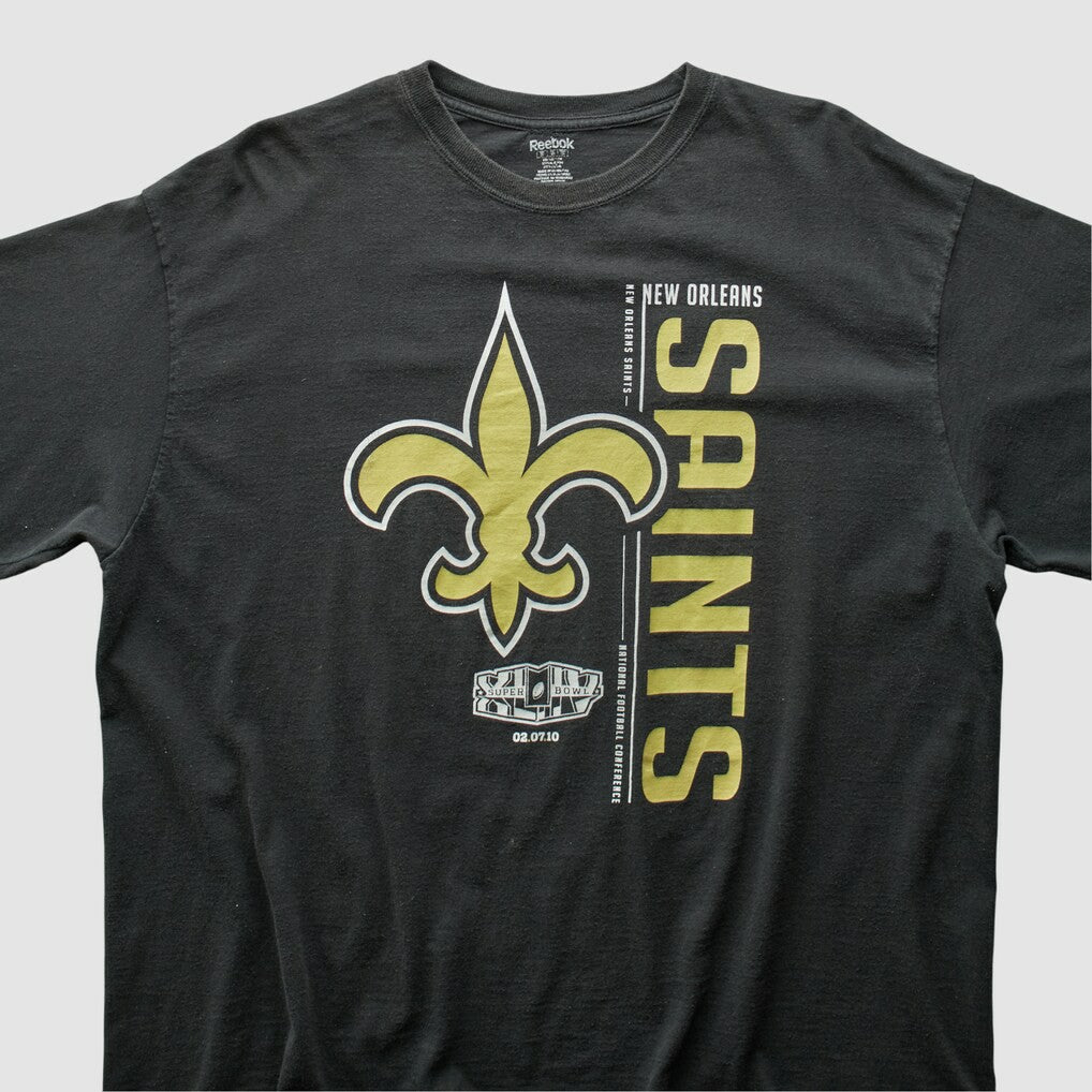 New Orleans Saints Reebok 2010 T-shirt Black Vintage | Fanatics