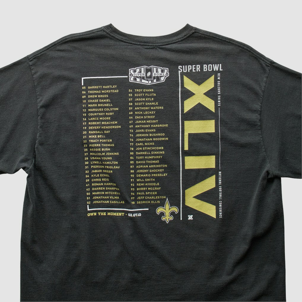 New Orleans Saints Reebok 2010 T-shirt Black Vintage | Fanatics