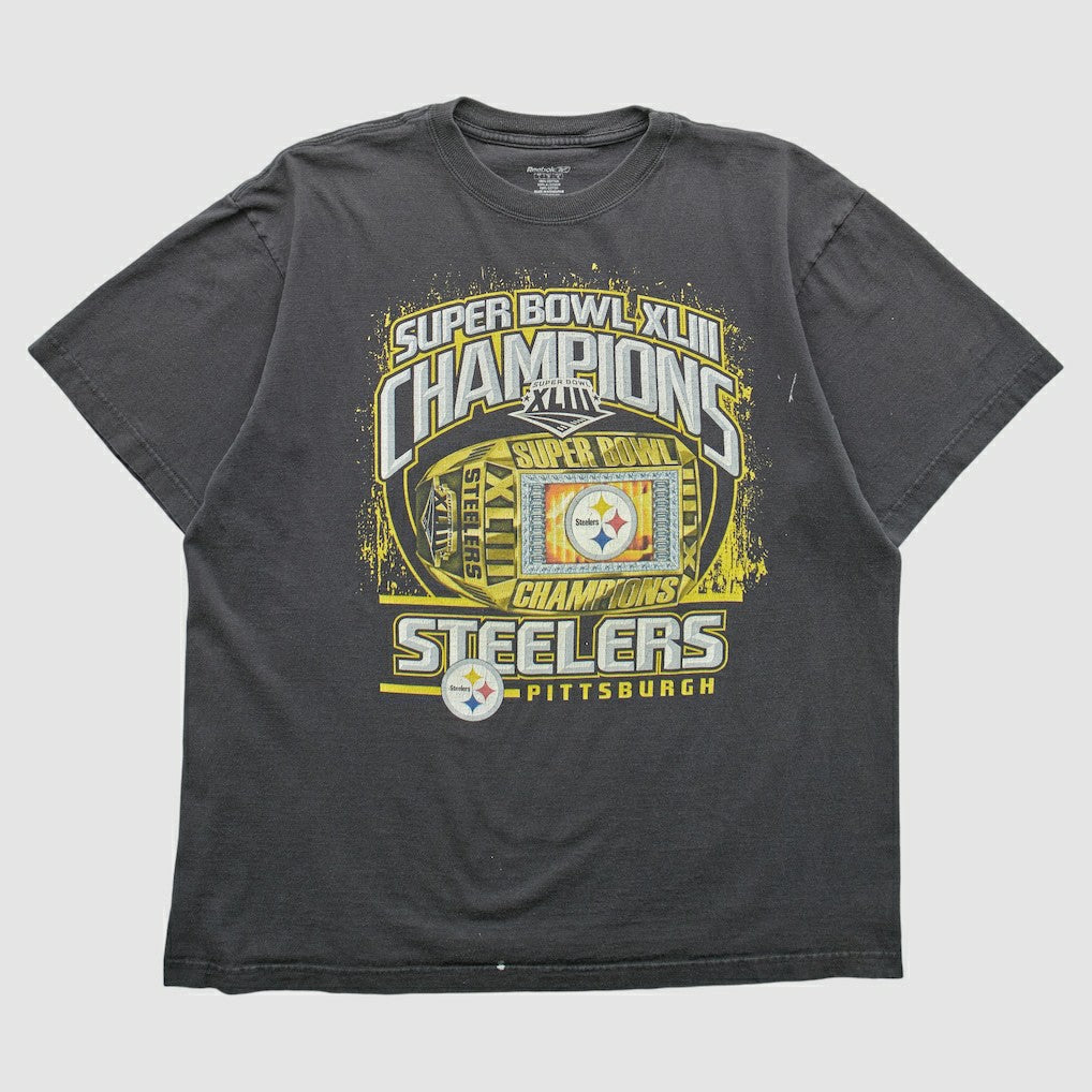 Pittsburgh Steelers Reebok 2009 T-shirt Black Vintage | Fanatics