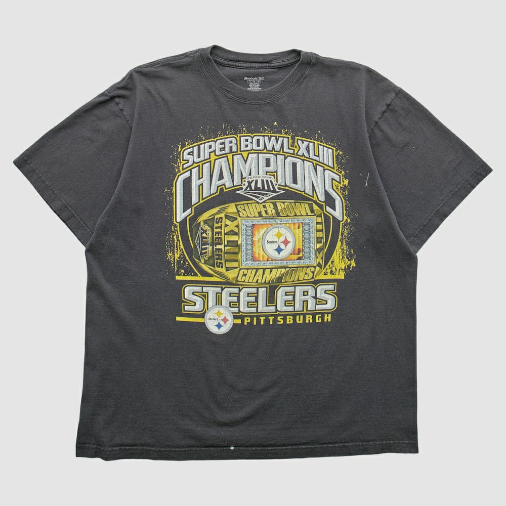 Pittsburgh Steelers Reebok 2009 T-shirt Black Vintage | Fanatics