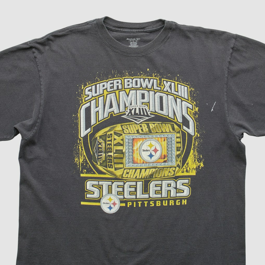 Pittsburgh Steelers Reebok 2009 T-shirt Black Vintage | Fanatics