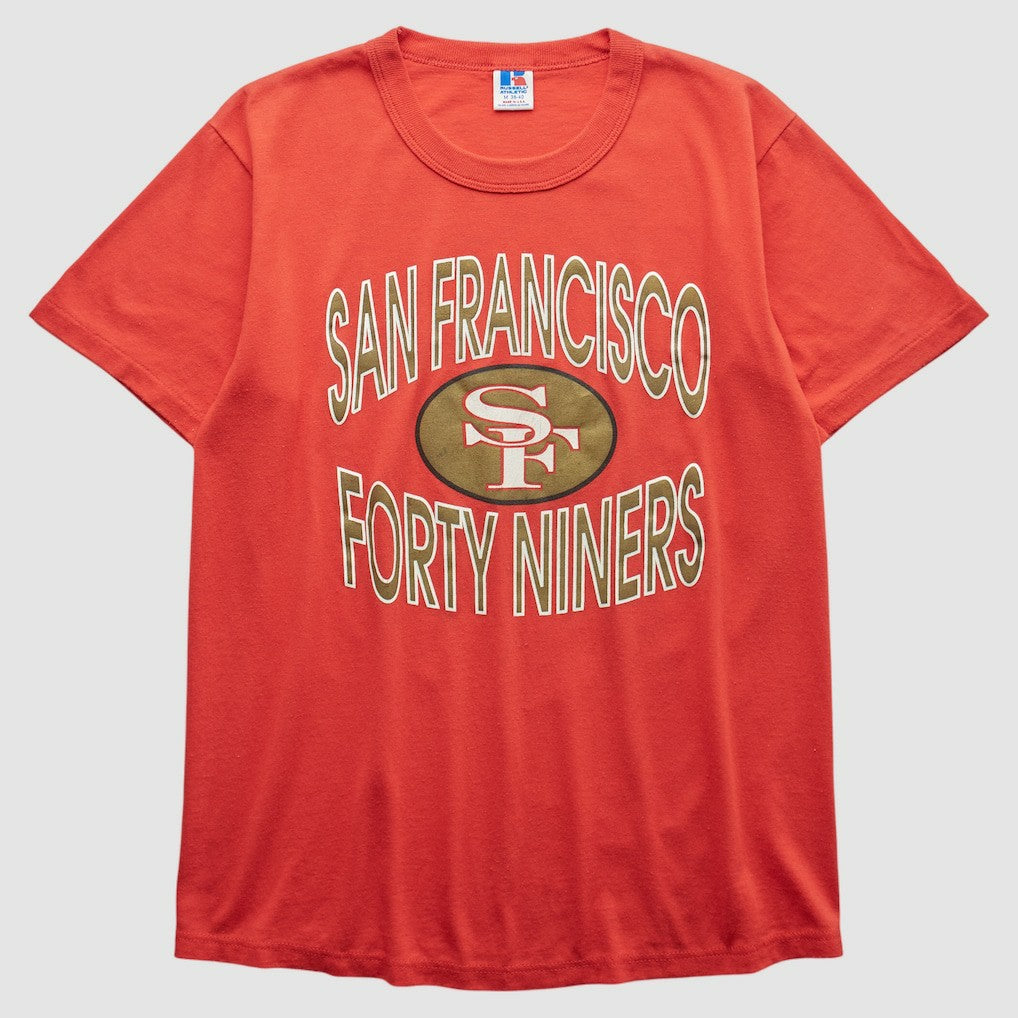 San Francisco 49ers Russell 90s T-shirt Red Vintage | Fanatics