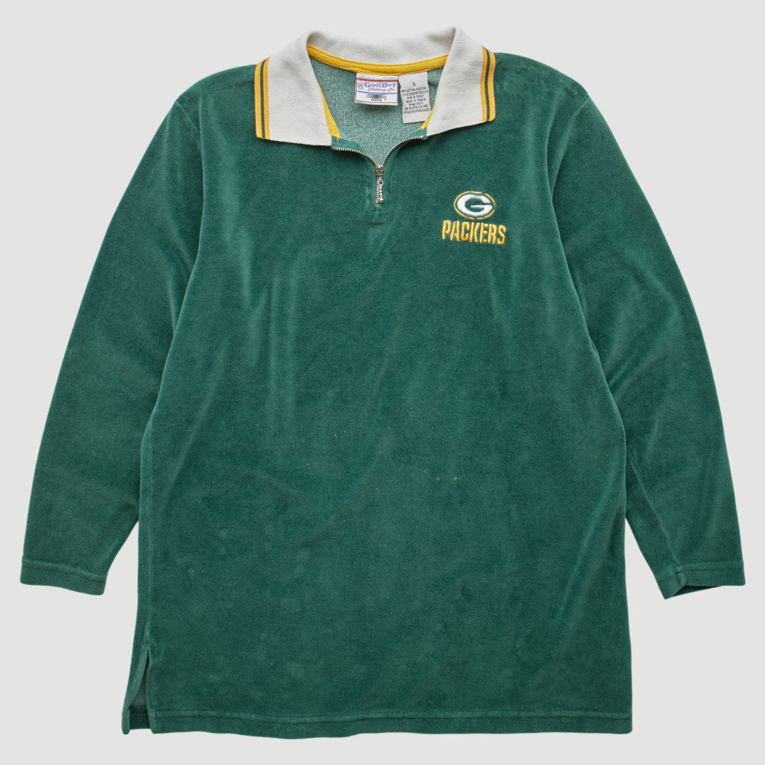 Green Bay Packers Game Day Clothing 90s 1/4 Zip Sweatshirt Green Vintage | Fanatics