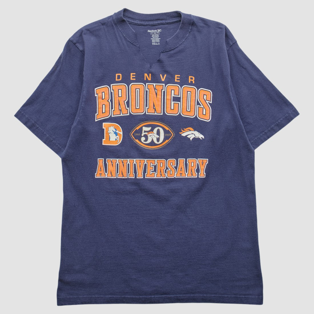Denver Broncos Reebok 2009 T-shirt Navy Vintage | Fanatics