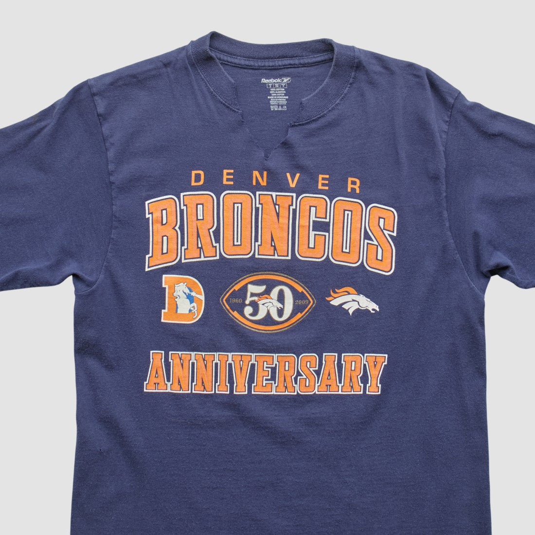 Denver Broncos Reebok 2009 T-shirt Navy Vintage | Fanatics