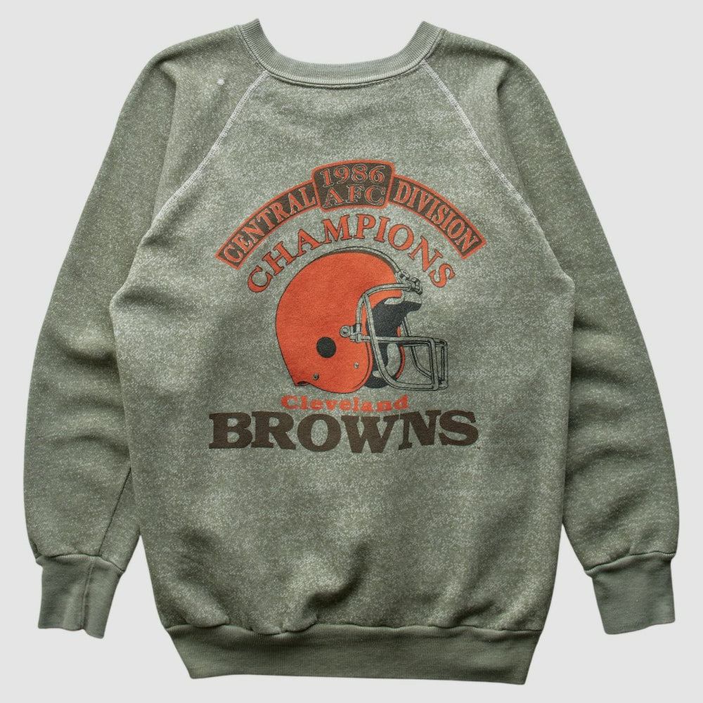Cleveland Browns 1986 Pullover Sweatshirt Olive Vintage | Fanatics