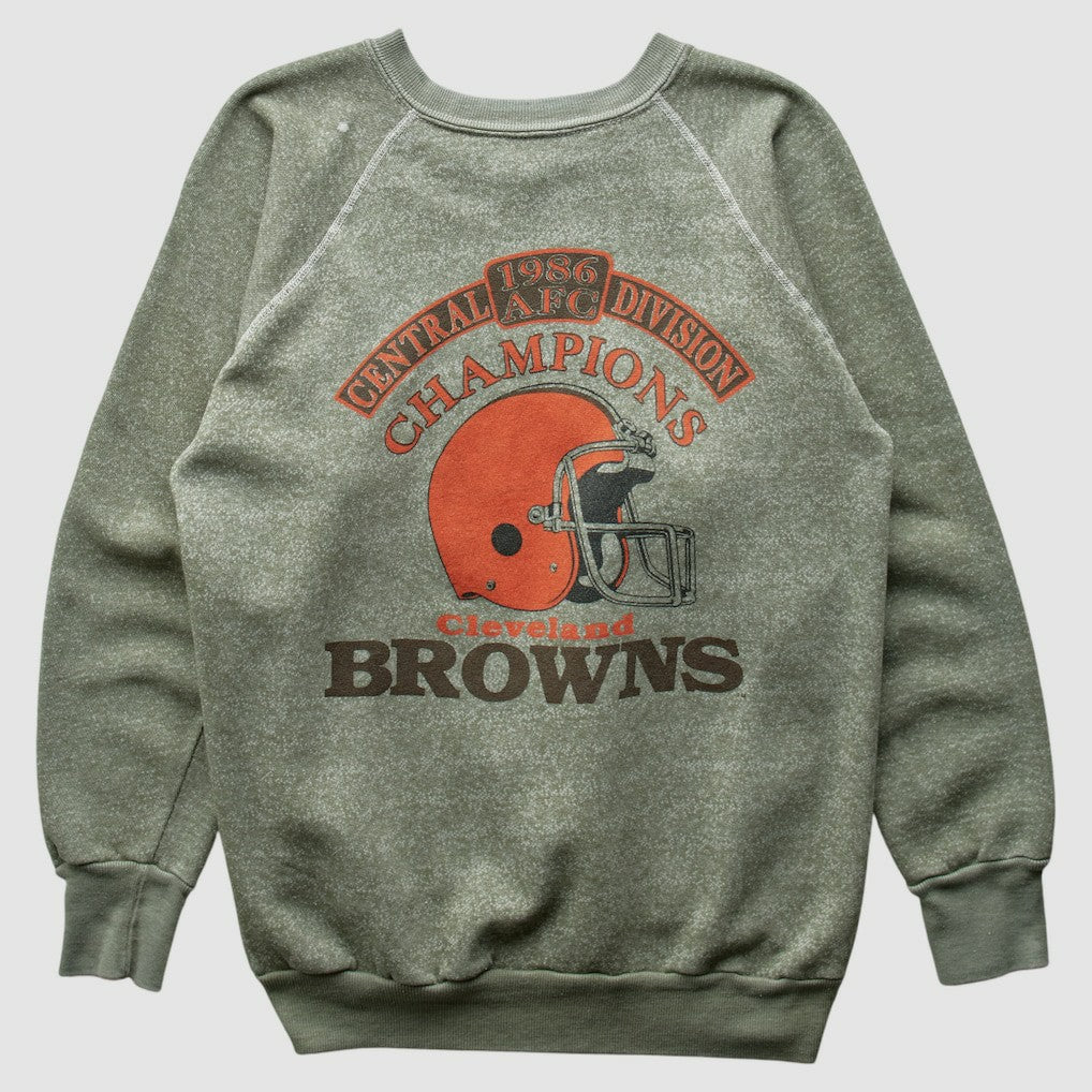 Cleveland Browns 1986 Pullover Sweatshirt Olive Vintage | Fanatics
