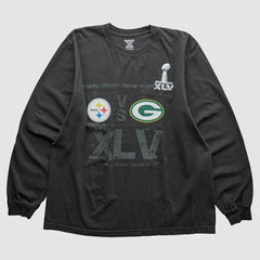 Superbowl XLV Reebok 2011 Long Sleeve T-shirt Black Vintage | Fanatics