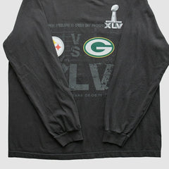 Superbowl XLV Reebok 2011 Long Sleeve T-shirt Black Vintage | Fanatics