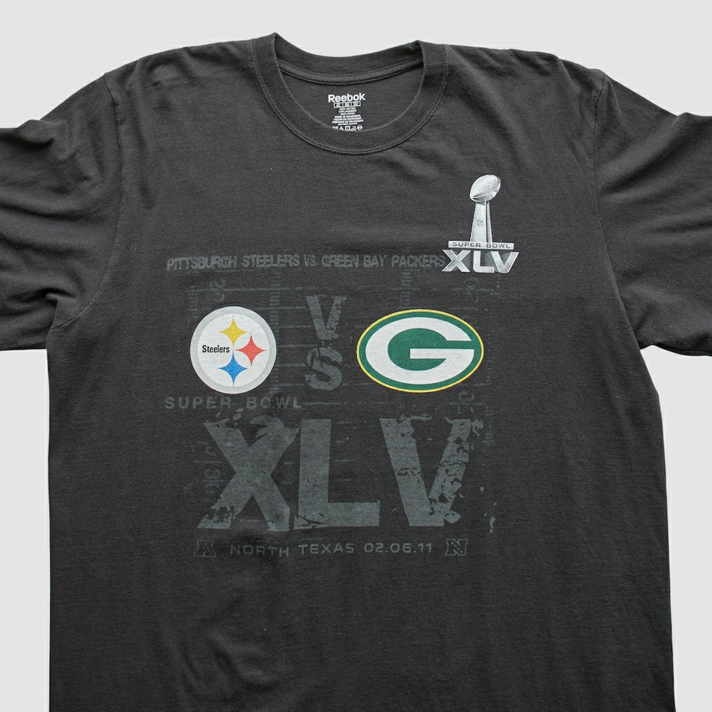 Superbowl XLV Reebok 2011 Long Sleeve T-shirt Black Vintage | Fanatics