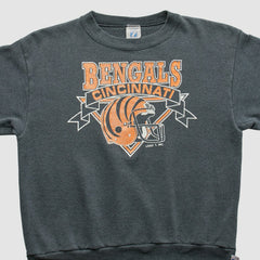 Cincinnati Bengals Logo 7 80s Pullover Sweatshirt Charcoal Vintage | Fanatics