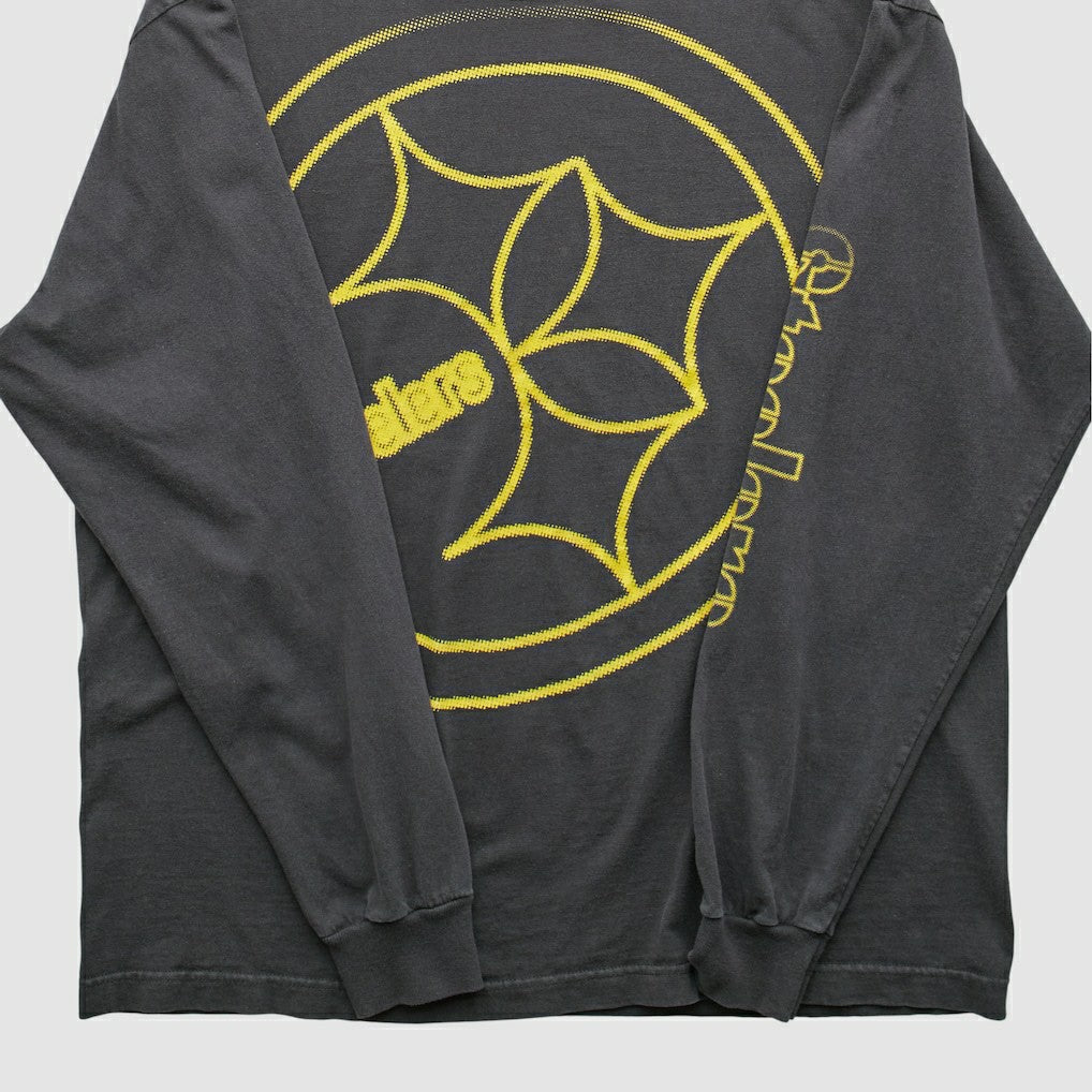 Pittsburgh Steelers Reebok 2000s Long Sleeve T-shirt Charcoal Vintage | Fanatics