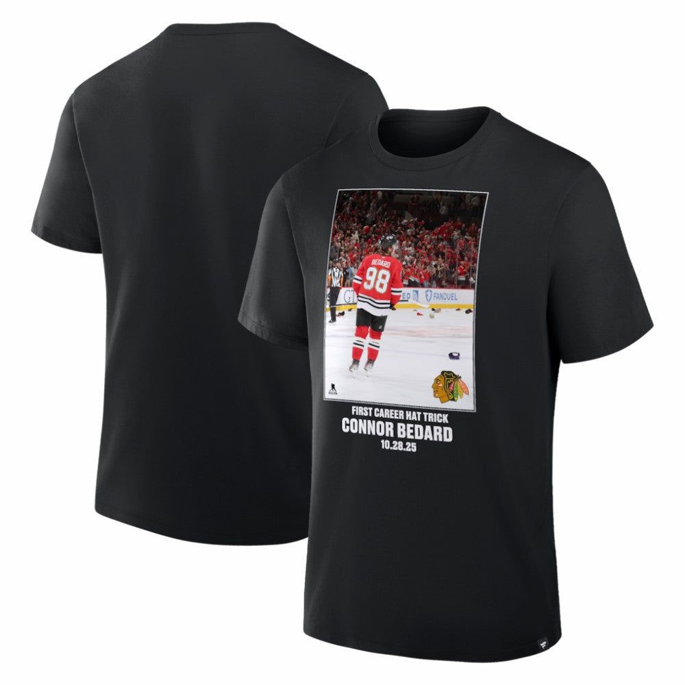 Connor Bedard Chicago Blackhawks Legacy Milestone T-Shirt - Black - NHL