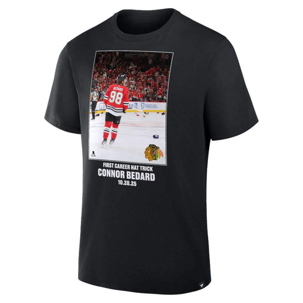 Connor Bedard Chicago Blackhawks Legacy Milestone T-Shirt - Black - NHL