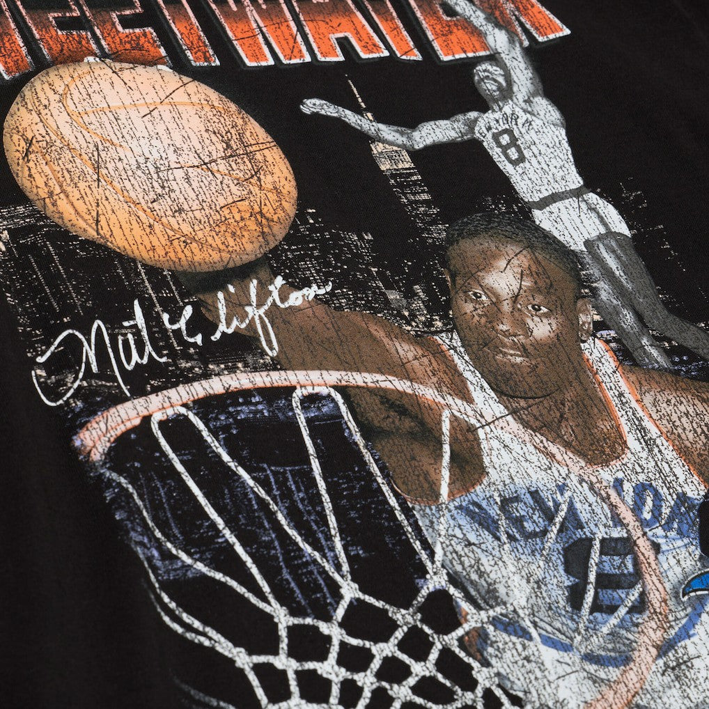 Nathaniel Clifton New York Knicks 75th Anniversary Pioneers Player T-Shirt Black - NBA