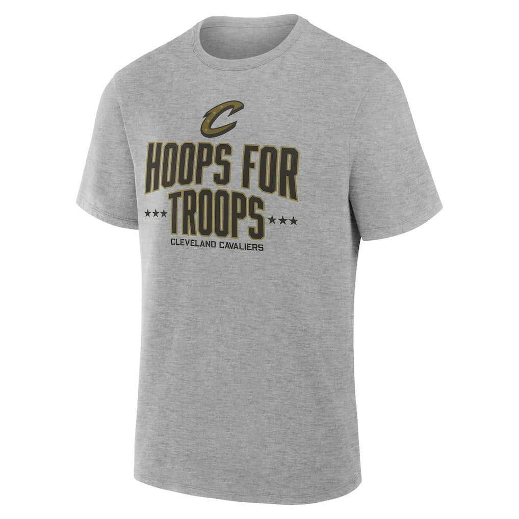Cleveland Cavaliers Hoops For Troops T-Shirt Gray - NBA