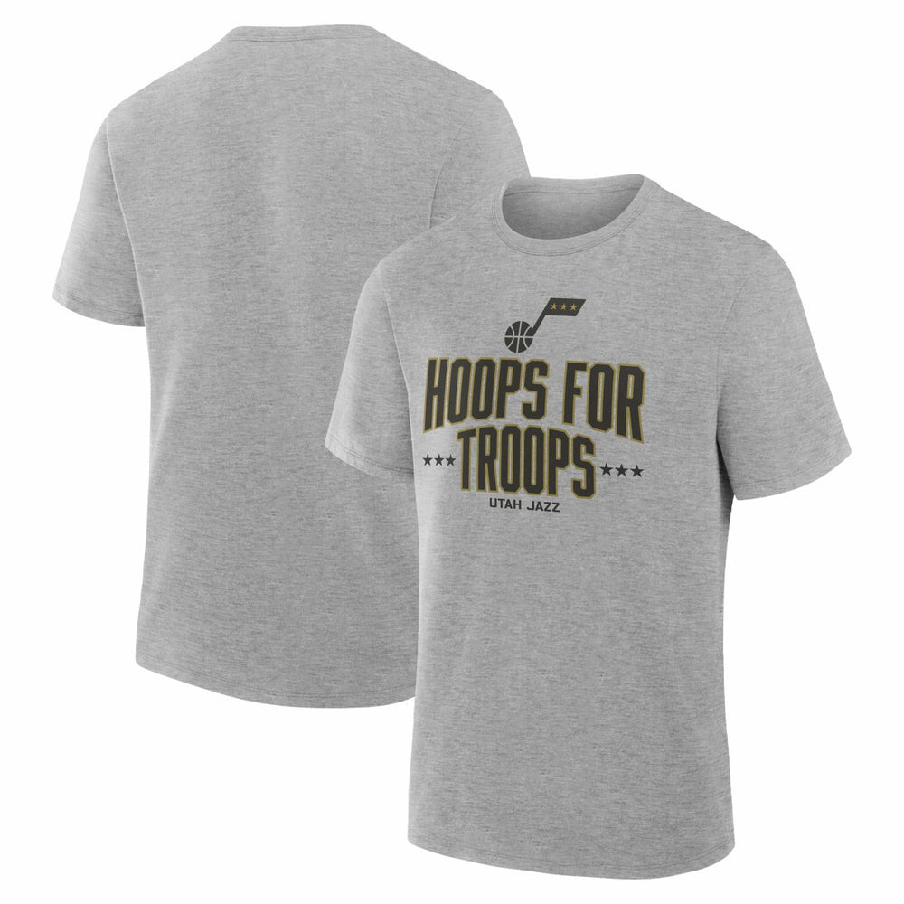 Utah Jazz Hoops For Troops T-Shirt Gray - NBA