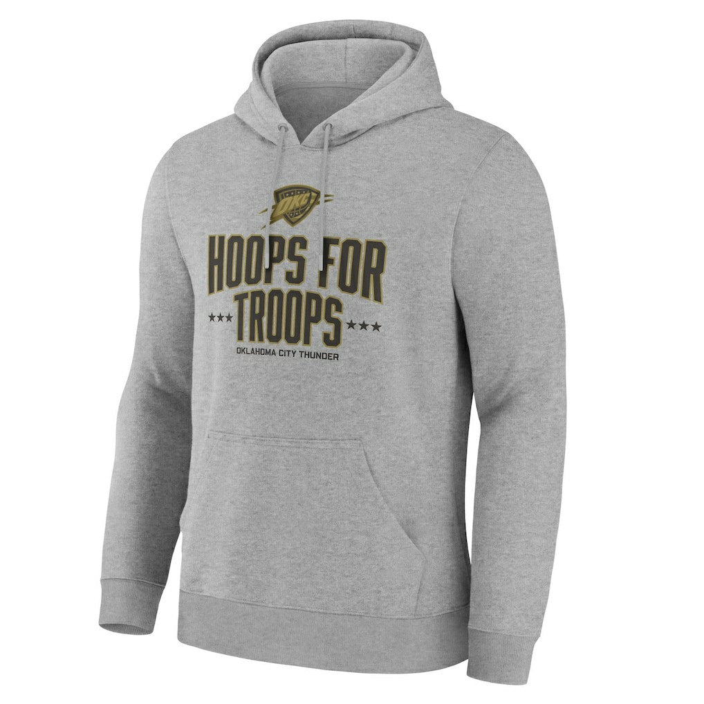 Oklahoma City Thunder Hoops For Troops Hoodie Gray - NBA