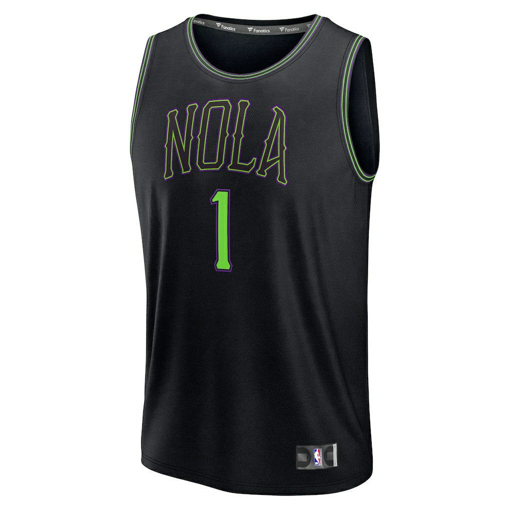 Zion Williamson New Orleans Pelicans 2025/26 City Edition Fast Break Jersey Black - NBA