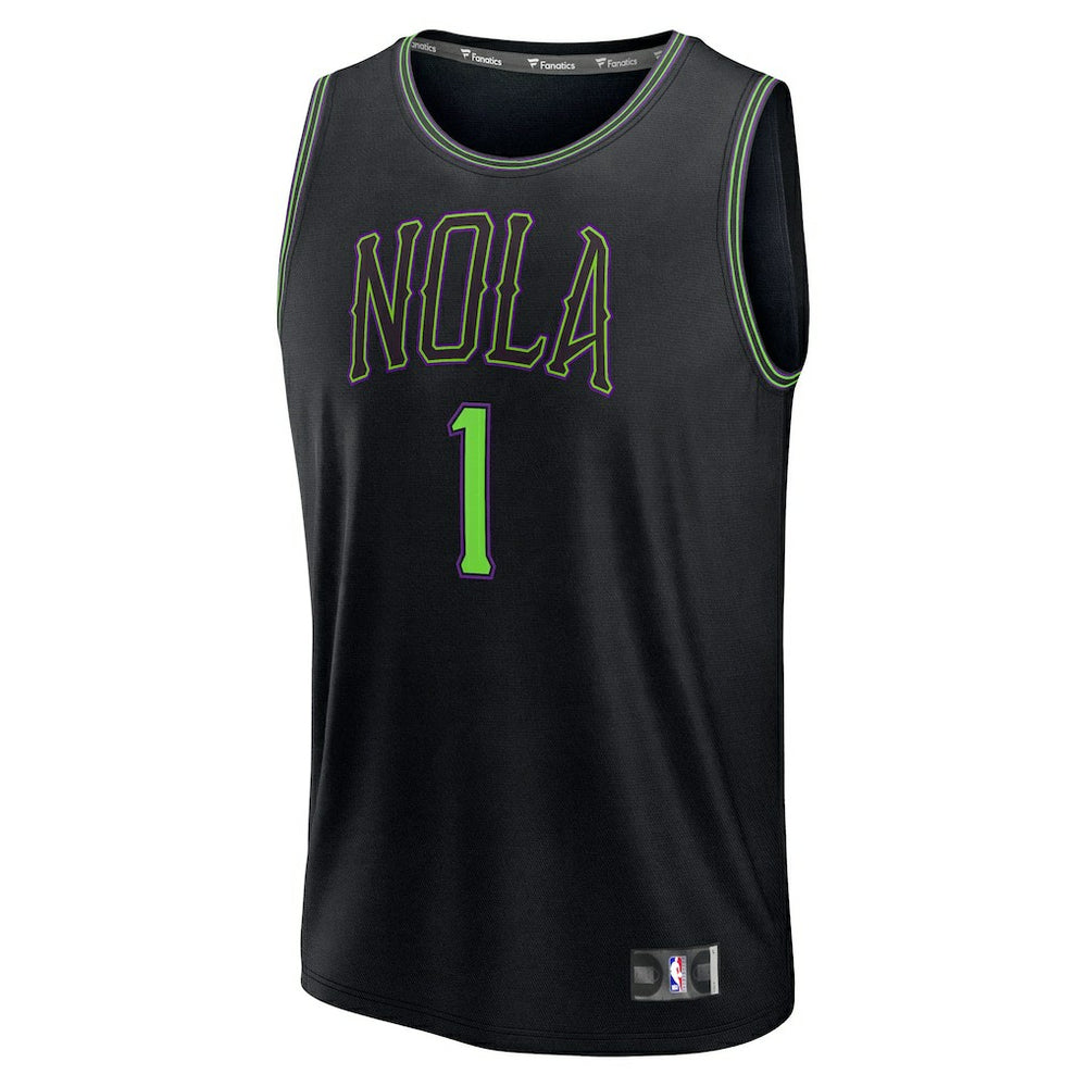 Zion Williamson New Orleans Pelicans 2025/26 City Edition Fast Break Jersey Black - NBA