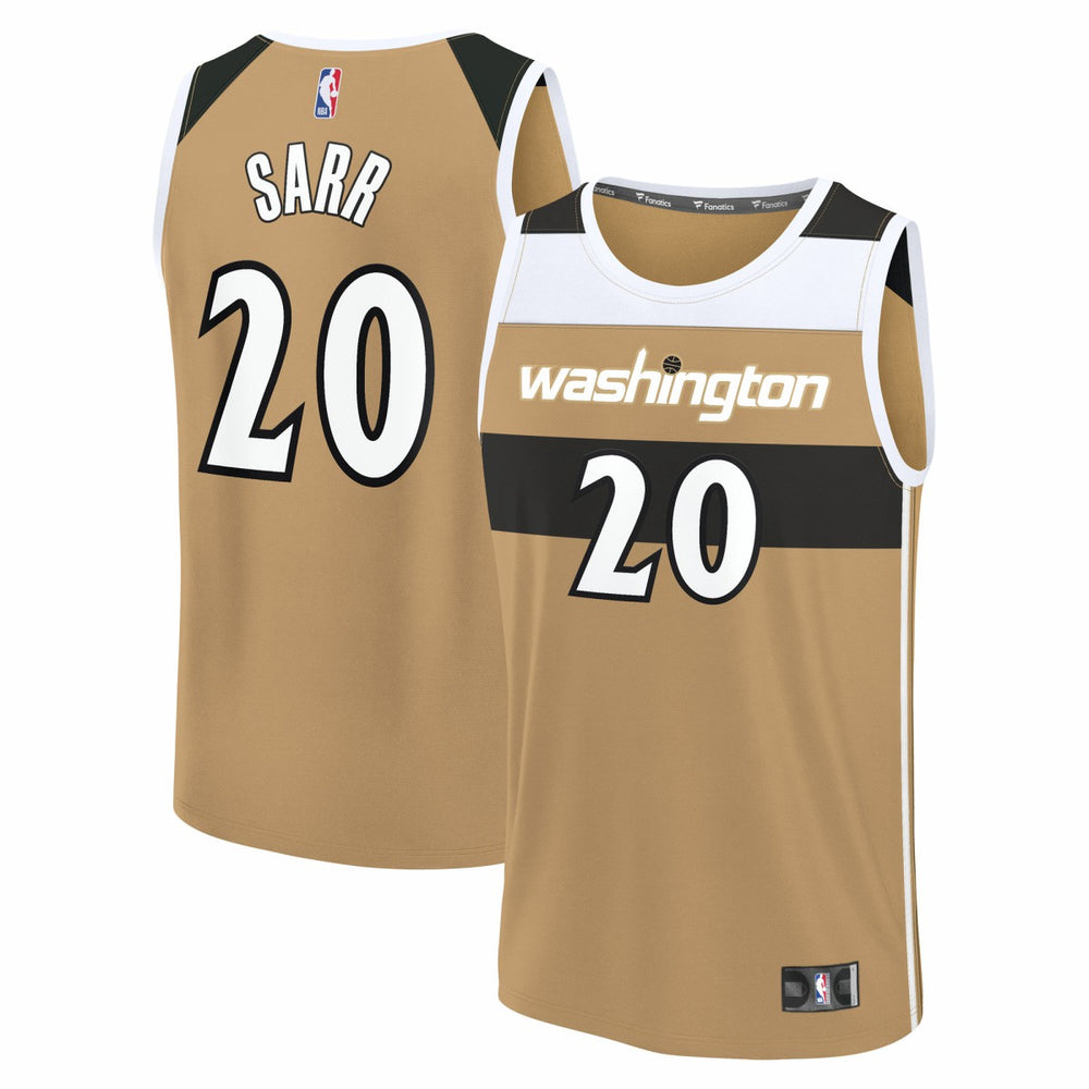 Alex Sarr Washington Wizards 2025/26 City Edition Fast Break Jersey Gold - NBA