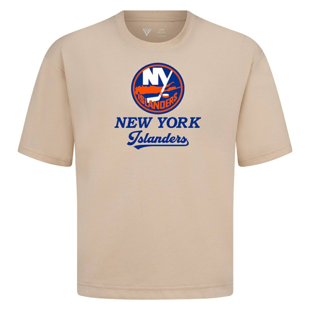 New York Islanders Levelwear Team Surge Luxe Signature Knit T-Shirt - Khaki - NHL