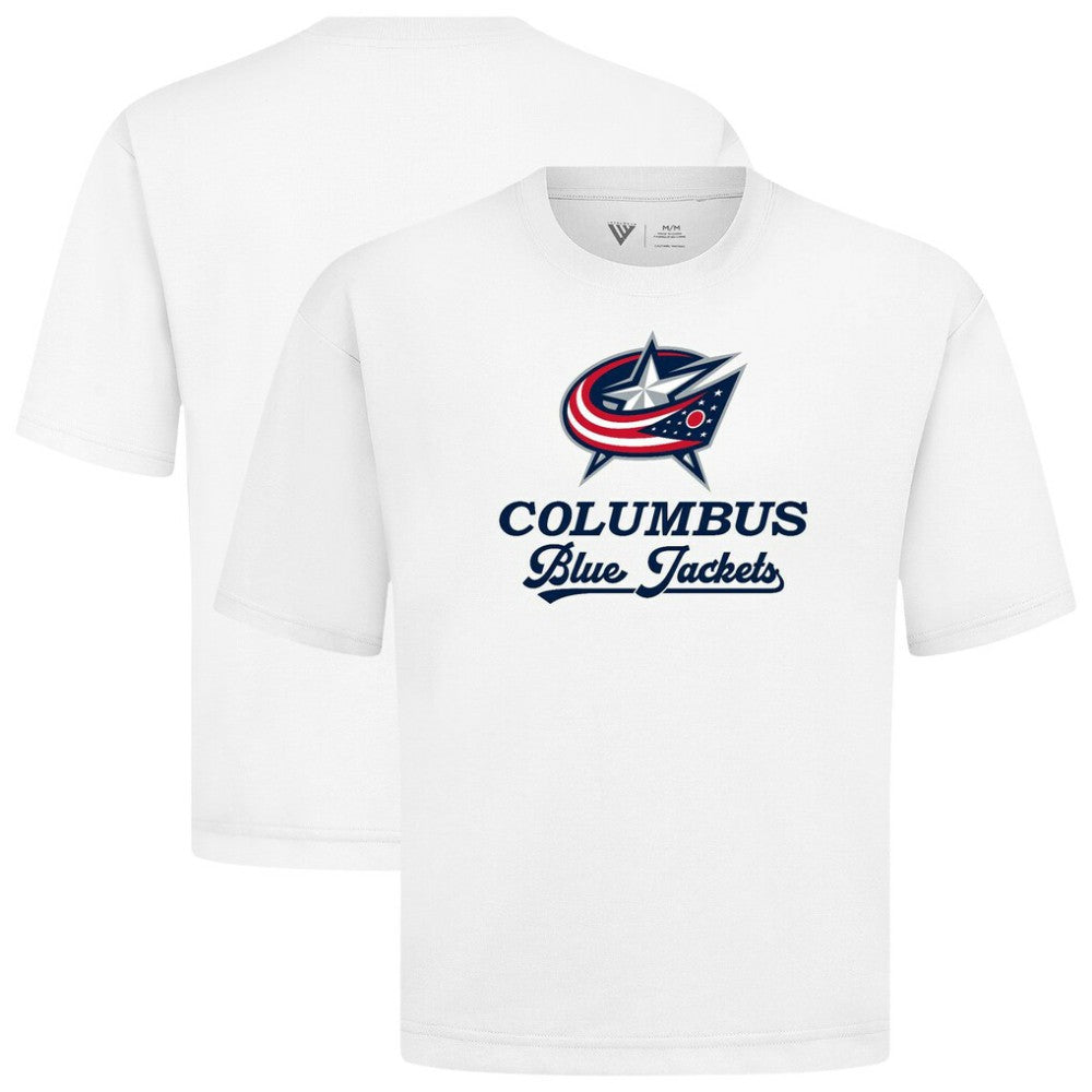 Columbus Blue Jackets Levelwear Team Surge Luxe Signature Knit T-Shirt - White - NHL