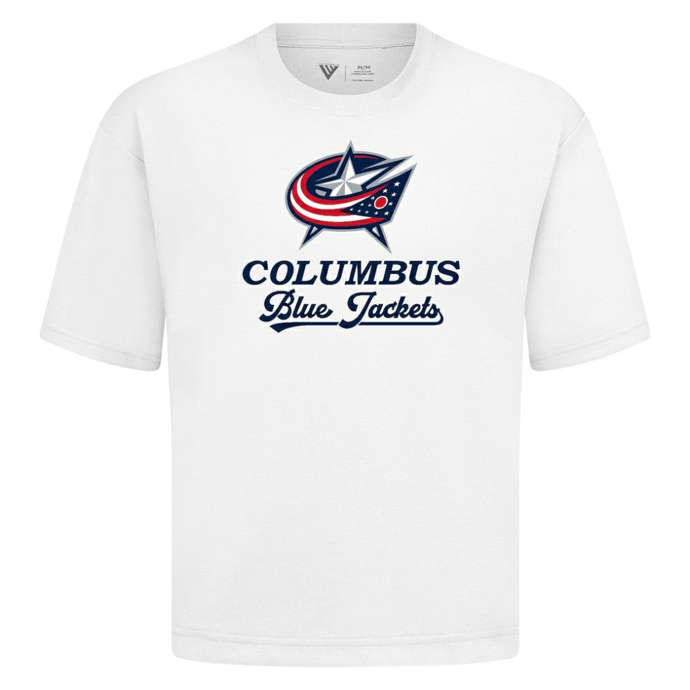 Columbus Blue Jackets Levelwear Team Surge Luxe Signature Knit T-Shirt - White - NHL