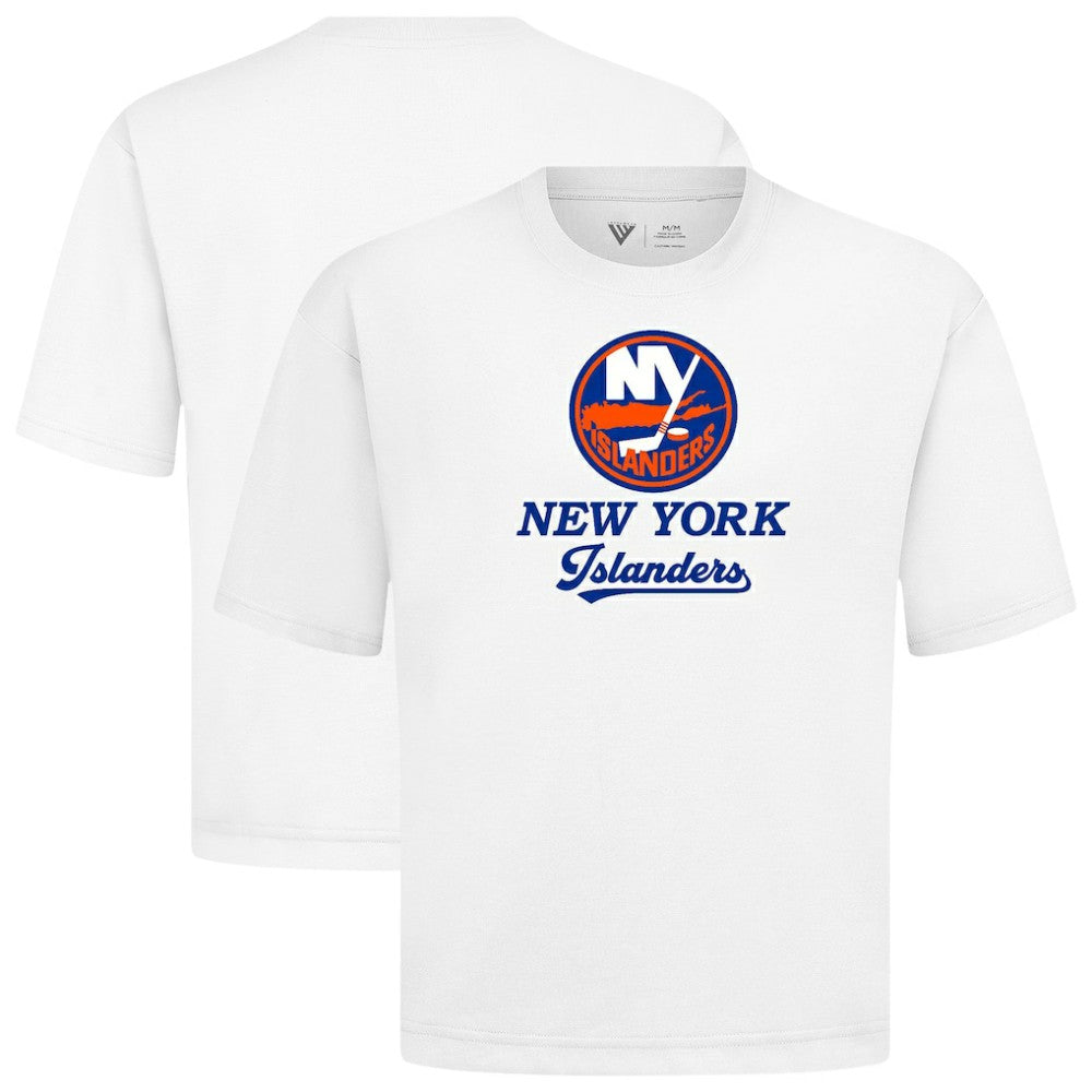 New York Islanders Levelwear Team Surge Luxe Signature Knit T-Shirt - White - NHL