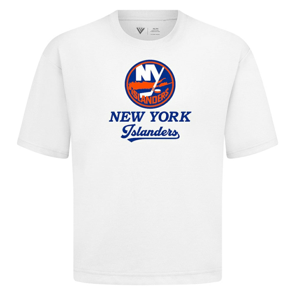 New York Islanders Levelwear Team Surge Luxe Signature Knit T-Shirt - White - NHL