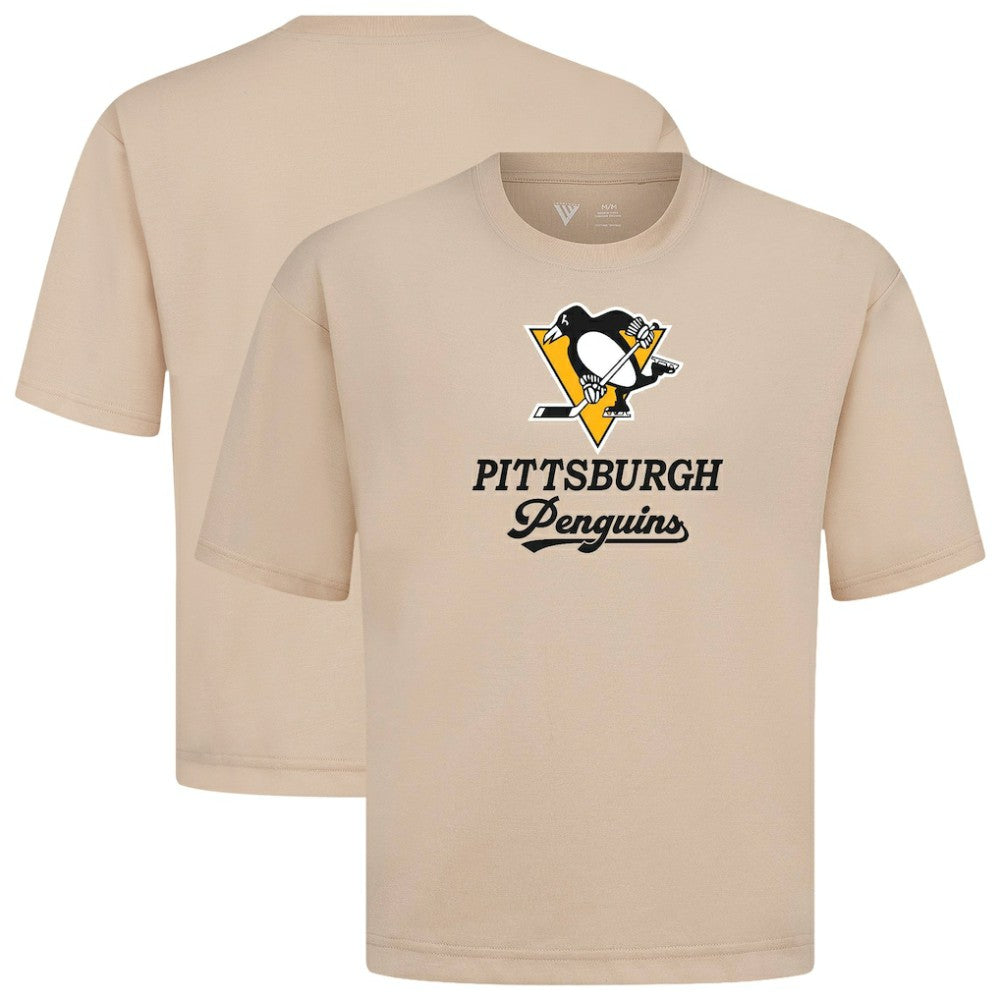 Pittsburgh Penguins Levelwear Team Surge Luxe Signature Knit T-Shirt - Khaki - NHL