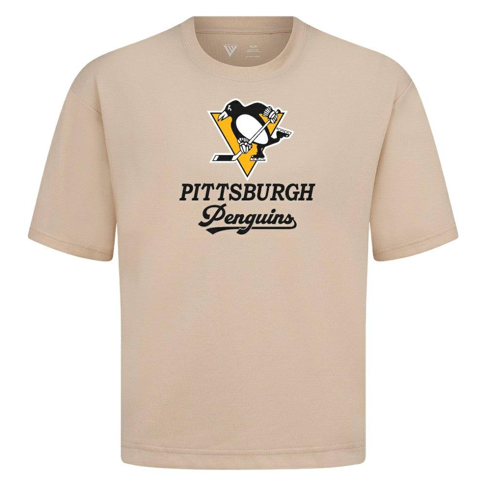 Pittsburgh Penguins Levelwear Team Surge Luxe Signature Knit T-Shirt - Khaki - NHL