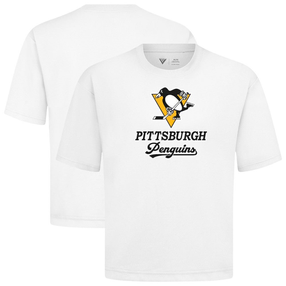 Pittsburgh Penguins Levelwear Team Surge Luxe Signature Knit T-Shirt - White - NHL