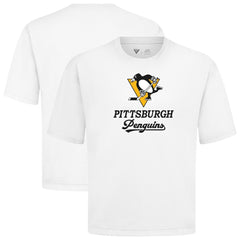 Pittsburgh Penguins Levelwear Team Surge Luxe Signature Knit T-Shirt - White - NHL