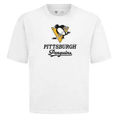 Pittsburgh Penguins Levelwear Team Surge Luxe Signature Knit T-Shirt - White - NHL