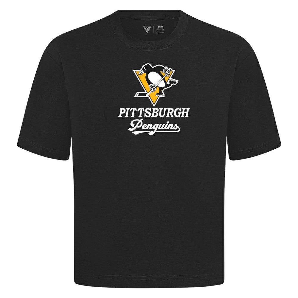 Pittsburgh Penguins Levelwear Team Surge Luxe Signature Knit T-Shirt - Black - NHL