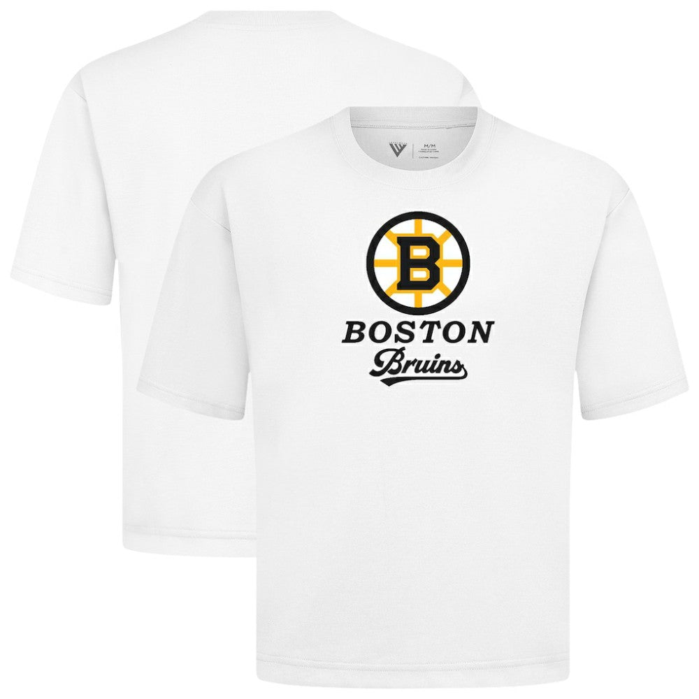 Boston Bruins Levelwear Team Surge Luxe Signature Knit T-Shirt - White - NHL