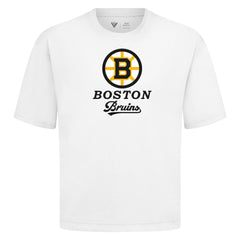 Boston Bruins Levelwear Team Surge Luxe Signature Knit T-Shirt - White - NHL