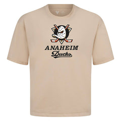 Anaheim Ducks Levelwear Team Surge Luxe Signature Knit T-Shirt - Khaki - NHL